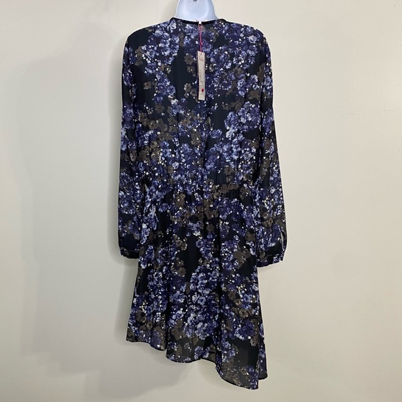 Parker Dark Blue Bonnet Long Sleeve Asymmetrical Dress - - Picture 5 of 10